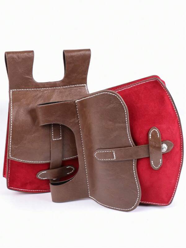 Bolso de cinturón estilo medieval hecho a mano con anilla en O, bolso renacentista portátil para Halloween