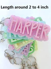 Backpack Keychain Name Tag, Personalized Acrylic Name Tag, Diaper Bag Tag, Lunch Box Tag, Kids Tag, Multi-Functional, Ornamental, Letter, Stylish, Modern, Colorful, Cute, Adorable, Casual, Custom, Personalised, Unique, Customized, Ideal Gifts For Him, Ideal Gifts For Her