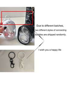 Portable Transparent Cable Storage Bag, Mini Zipper Storage Bag, Compact Multi-Function Storage Bag, Earphone And Charger Case With Keychain, Bracelet Bag, Cosmetic Bag Transparent Travel Accessories School Supplies, Back To School College Students - Electronic Accessories Bag For Travel And Daily Use Cable Organizer - Multicolor - View 2