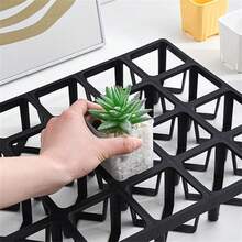 20-Slot Succulent Planter Tray, Hole Plastic Rectangular Gardening Pot Holder, Multi-Purpose Plant Support Stand For Indoor & Outdoor Use - Multicolor - View 3