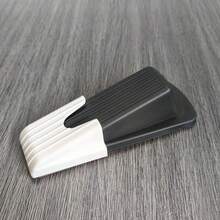 1Pcs Tope de Puerta de Silicona de  Bloque de Cuña Tope de Puerta Retenedor Trasero de Puerta para Hogar Oficina Tope Anticolisión - Negro - Ver 3