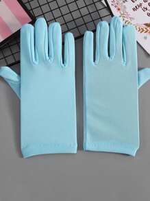 A Pair Of 22cm Milk Silk Elastic Short Riding Gloves, Suitable For Clothing Cosplay, Performances, And Fashion Decoration Holiday Gloves
