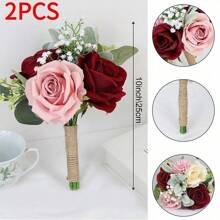 Artificial Flower Bouquet For Bride, Wedding Ceremony, Anniversary Celebration, Centerpiece, Table Decor, Bridesmaid