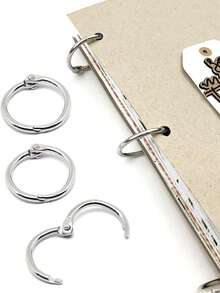 20pcs Loose Leaf Binder Rings, Key Chains, Key Rings, Outer Diameter 2cm, Inner Diameter 1.5cm, Wire Diameter 2mm, Suitable For Index Cards, Flash Cards, Notebooks, Photos, Scrapbooks, Home Office Supplies - Multicolor - View 8