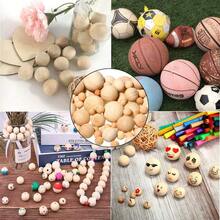 80pcs Unfinished Wooden Balls Set - Assorted Sizes Wood Spheres For DIY Crafts, Jewelry Making, And Art Supplies ﻿ - Multicolor - View 9