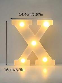 1 件鲜艳的白色 LED 装饰字母和数字灯，LED 字母照明，迷人的 LED 字母夜灯，电池供电便携式，26 个字母灯 - 10 个数字灯，派对标志灯，夜灯，家居装饰，情人节 LED 装饰灯 - 白色 - 查看 23