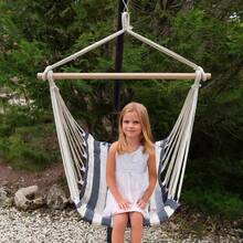 Aktive Võng treo bằng vải cotton và polyester sọc, kích thước 90x55x125 cm, có giá đỡ bằng gỗ, chịu được trọng lượng lên đến 110 kg. ✅ Giao hàng trong vòng 24/48 giờ đến Tây Ban Nha (lục địa) - màu đen - Xem 7