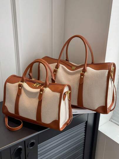 حقيبة كانفاس ملونة للسفر، تصميم مناسب للرجال والنساء. سعة واسعة مثالية للإقامة لليلة واحدة، التنقل، الرحلات القصيرة، والاستخدام الرياضي (الحجم الصغير للتنقل اليومي، الحجم الكبير للعطلات القصيرة). حقيبة للمدرسة، اكسسوارات المدرسة، أغراض المدرسة