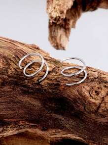 1 Piece Double Layers Stainless Steel Nose Ring Studs For Women Hoops Twist Cartilage Tragus Septum Piercings Body Jewelry Stainless Steel Double Nose Rings Spiral Hoop Septum Piercing Kit Ear Tragus Earrings Lip Body Fashion Jewelry