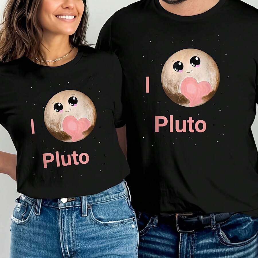 I Love Pluto Heart Cute Pluto Planet Space T-Shirt Kawa T-Shirt T-Shirt Uni Wo  Gift Funny Geek Cute Science 220G Pure Cotton T-Shirt - Casual Style, Perfect For Fall And Winter, A Thoughtful Day Gift For Family And  Tops For Wo Vintage Clothes Wo Clothes Wo Vintage Wo Tops Mujer Cute Tops Wo Cotton Wo Clog Halloween Camisas Summer Clothes Wo Casual Punk Western Tops Wo Fourth Of July Outfit Kpop Cowboy Outfits For Wo Ry Ropa 100% Cotton Y2k Ing Cute Gothic Wo Clothes Black And White Top Vintage Tops Cloth For Wo White Goth Inawly Retro Clothes For Wo Korean Fashion Wo Camisas Para Mujer - Men - View 1