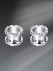 CIZME 4-16mm 2pcs Ear Gauges Stainless Steel Ear Tunnels Plugs Stretchers Expande Ear Piercing Jewelry For Women Men - Auricle - View 16