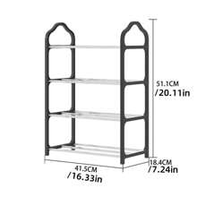 1pc 4 Tier Shoe Rack Organizer - Free-Standing Shoe Storage Cabinet For Closet, Front Door Entrance, And Entryway - Easy To Install And Space Saving