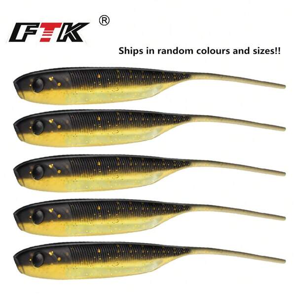 FTK FTK 5pcs Swing Impact Ring Shad Fishing Lure Soft Tioga 10cm/3.94inch Baits Swimbait Jigging Lure Artificial Baits