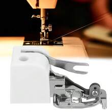 1pc Easy Cut Edge Presser Foot - Suitable For Regular Home Sewing Machines, - Made Of Durable Stainless Steel, White, Not Suitable For Vintage Sewing Machines And Industrial Sewing Machines - Multicolor - View 3