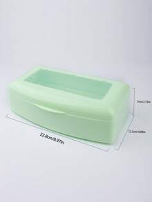 1pc Nail Sterilization Storage Box With Transparent Cover For Manicure Tools And Nail Polish Nail Tools Tweezers ,Durable Plastic Organizer For Nail Technicians & Estheticians, Salon Hygiene Solution, Efficient Disinfection System - Green - View 7