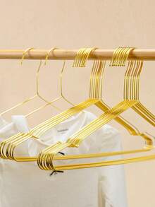 10/20 Golden Metal Hanger (42cm In Length, Made Of Metal, With Minor Scratches; Black Spots Are Normal And Do Not Affect Usage), Designed To Hang Ties And Scarves, Space-Saving, Suitable For Wardrobes. Ideal For Autumn, Holidays, Rooms, Home, Bedrooms, Spring, Minimalist-Style Settings, And Can Complement Summer Tops As Decoration.