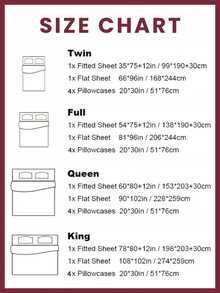6-Piece Bed Sheet Set – Twin/Full/Queen/King Sizes | Soft Microfiber | Deep Pocket Fitted Sheet | Cooling, Wrinkle-Free, Summer And All-Season Comfort | Includes 1 Flat Sheet, 1 Fitted Sheet, 4 Pillowcases - 酒紅色 - 查看 5