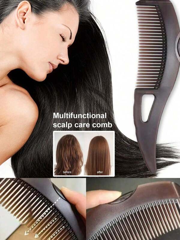 1/3pcs Multifunctional Scalp Anti-Dandruff Massage Hair Comb For Detangling And Styling, Wide And Fine Tooth Comb For All Hair Types, Promotes Blood Circulation And Hair Growth, Reduces Frizz And Adds Shine, Ergonomic Handle For Comfortable Grip, Ideal For Wet And Dry Hair, Gentle On Scalp.