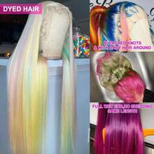 34Inch 613 Lace Front Wig Human Hair 13x4 HD Transparent Lace 200% Density Straight Brazilian Blonde Wig Pre-Plucked With Baby Hair