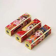 1PC, 5ML National Style Square Perfume Bottle With Peking Opera Facial Makeup, Portable Travel Bottom Directly Filled With Perfume Bottle, Perfume Spray Bottle, Reusable, Bottom Filled With Liquid Design, Mini Cosmetics Bottle, Various Colors Available, Birthday Gifts For Family And Friends, Holiday Gifts, Travel Portable, Perfume Bottle - Multicolor - View 3