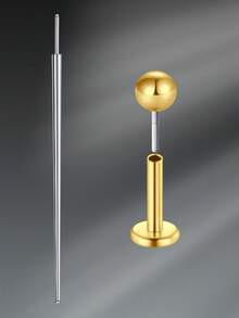 CIZME Gold Threadless Push In Labret Studs Labret Monroe Lip Rings,Tragus Piercing Jewelry Labret Jewelry Tragus Helix Cartilage Studs 16G 18G 20G - Gold 1 - View 41