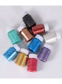 2/1pc Glitter Powder, Inedible Gold Powder, Halloween Cake Decoration Supplies, For Mousse Cake Fondant, Macaron Chocolate Baking Cake Decoration Tools, Can Be Used For Halloween, Birthday Or Wedding Party DIY Pearl Powder, Cake Decoration Candle Glitter Powder, Liquid Silicone Mold Decoration Cake Decoration Tools