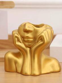 1pc Human Form Decorative Desk Organizer, Multi-Functional Pen/Makeup Brush Holder