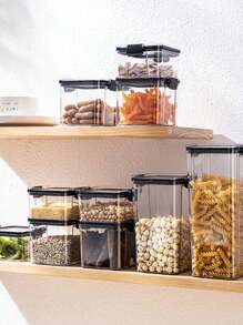 Słoik kuchenny z zamknięciem, pojemnik do przechowywania żywności, przezroczysty, materiał medyczny, plastikowe, zamknięte pudełko, pudełko do przechowywania ziarna