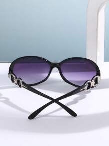 1 Pair Women's Retro High-End Large Frame Slimming Hinged Fashion Fashion Glasses, Suitable For Outdoor, Street Photography, Driving, Performance