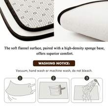 1pc Fashion Simple Bohemia Print Area Rugs For Living Room, Machine Washable Indoor Rugs, Non-Slip Low Pile Flannel Decorative Rugs With Black Binding Rug, Suitable For Dining Room Bedroom Home Office Laundry Kitchen(31*20in/16*48in/18*60in/84*60in) - 粉色 - 查看 7