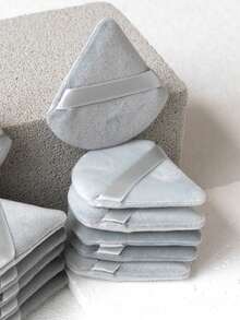 50/30/20/10 绒面三角美妆蛋套装，多色组合，可重复使用气垫粉扑，化妆工具，干湿两用散粉扑，绒面粉底美妆蛋，适用于粉底液、BB霜和面部彩妆，适合所有肤质，赠品，旅行，平价好物，旅行必备 - 彩色 - 查看 7