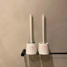 Sanrio Hello Kitty Cartoon Toilettenbürste - Langstiel Reinigungsbürste mit Reichweite | Sehr ästhetisches Bad-Utensil | Für Studentenwohnheim und Zuhause | Toiletten-Grundausstattung