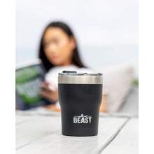 Local Shipping-Beast 10 Oz Tumbler Stainless Steel Vacuum Insulated Coffee Ice Cup Double Wall Travel Flask (Army Green) - Matte Black - View 4