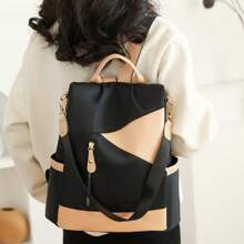 Mochila versátil de moda 2025 para mujer, bolsa de viaje pequeña de tela Oxford, mochila de lona casual antirrobo
