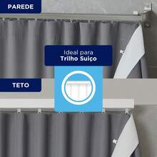 Luxury Blackout Curtain 4 And 5m X 2.80m For Swiss Track Max – Blackout Cuts Off Light For Living Room And Bedroom - Dark Grey - View 3