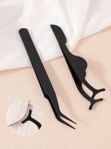 RANCAI 2 pezzi Arricciaciglia in acciaio inossidabile, accessorio per estensioni ciglie per principianti, pinzette per sopracciglia, accessori per il trucco