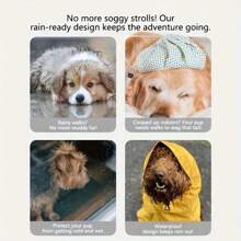 1 pièce Impermeable chien pleine couverture pour grandes races, adapté pour les jours de pluie - cadeau parfait pour les amateurs d'animaux de compagnie