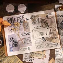 Vintage Transparent PET Tapes Stickers Embelishment Stickers DIY Scrapbooking Planners Decor Junk Journal Collage Tapes Stickers, School Supplies,Back To School