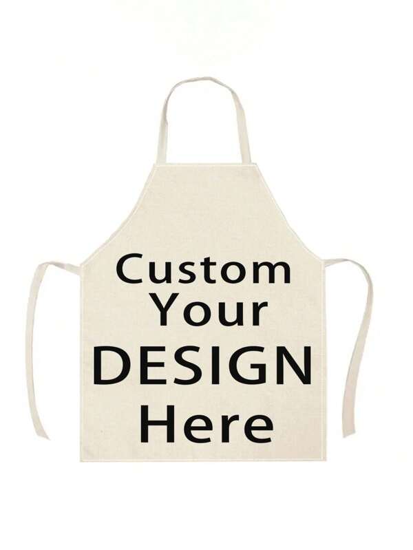 [Customizable Apron] 1pc Customizable Linen Apron Durable, Personalized Design For Friends, Family & Colleagues - Ideal Gift For Birthdays, Anniversaries & Cooking Together