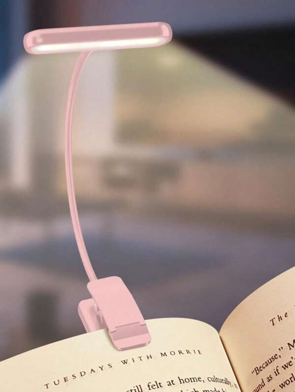 Yogle 1 Stück aufladbare Buchleuchte für nächtliches Lesen, augenfreundliche Leselampe für Bücher im Bett, einstellbare Clip-On Buchleuchte, 3 Farbtemperaturen, leicht, perfektes Geschenk für Bücherwürmer. Mini leichte Clip-On Buchleuchte (Batterietyp/600 mAh Ladeart)