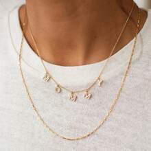 Custom Mommy Letter Necklace Personalized - Minimal Gold Necklace For Moms *LARI MOMMY NECKLACE* - Multicolor - View 10