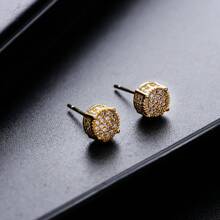 1 Pair Fashionable Elegant Minimalist Rhinestone Stud Earrings