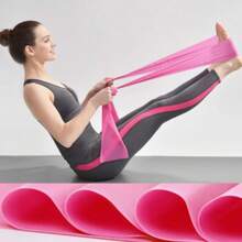 Pink Elastic Band For Yoga And Stretching Exercise 150cm