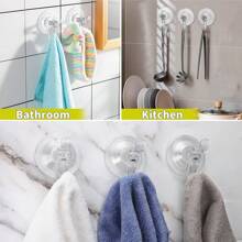 Antimbee 3 Pack Suction Cup Hooks, Clear Suction Cup Hanger, Removable Small Suction Cups For Shower, Bathroom, Glass, Door, Windows, Kitchen-Max Hanging Up To 11 Lbs On Smooth Surface