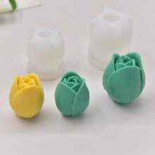 1pc Tulip Flower Silicone Mold, Candle Mold - White - View 6