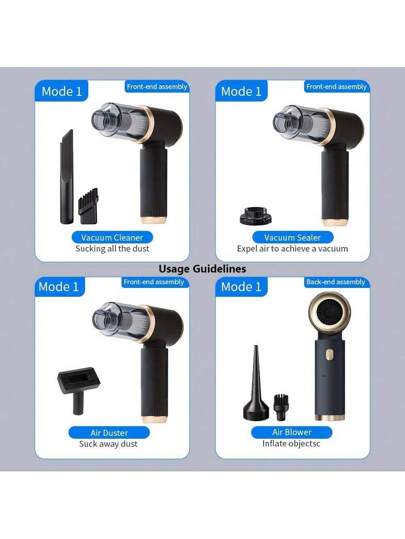 Mini Cordless held Stofzuiger Cleaner, Car Portable Rechargeable, In Vacuum, Blower Manual Pump Functions, Powerful Suction, Cleaning Assistant view 6