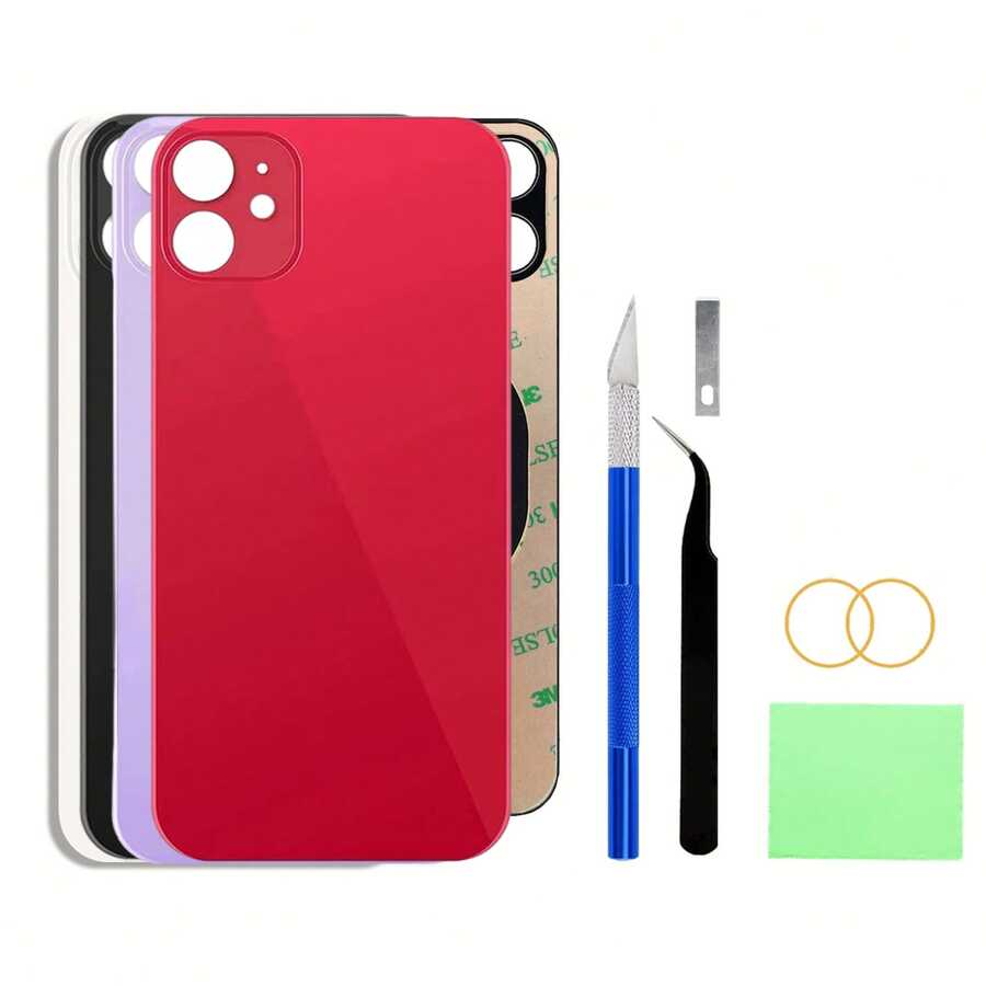 Tapa trasera de cristal de repuesto compatible con 12 de 6.1 pulgadas para todos los operadores, con juego de herramientas de reparación - Multicolor 12 - Ver 1