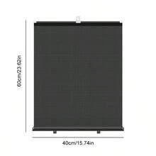 1 X 自动伸缩汽车遮阳板，PVC 隔热卷帘防晒保护器，汽车吸附式遮阳挡光板 - 防紫外线和隔热窗帘，易于贴纸安装，适用于大多数车型，隔热遮阳板 - 彩色 - 查看 7