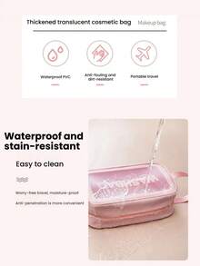 3 件套旅行洗漱包 - PVC 防水化妆包，化妆品收纳整理袋，适用于化妆品、护肤品、珠宝、文具、电子产品和其他日常用品返校 - 彩色 - 查看 8