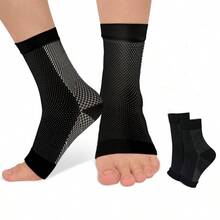 زوج من أكمام الضغط للقدم مع دعم القوس مثالي للرياضة والجري والتنزه والدراجات والارتداء اليومي